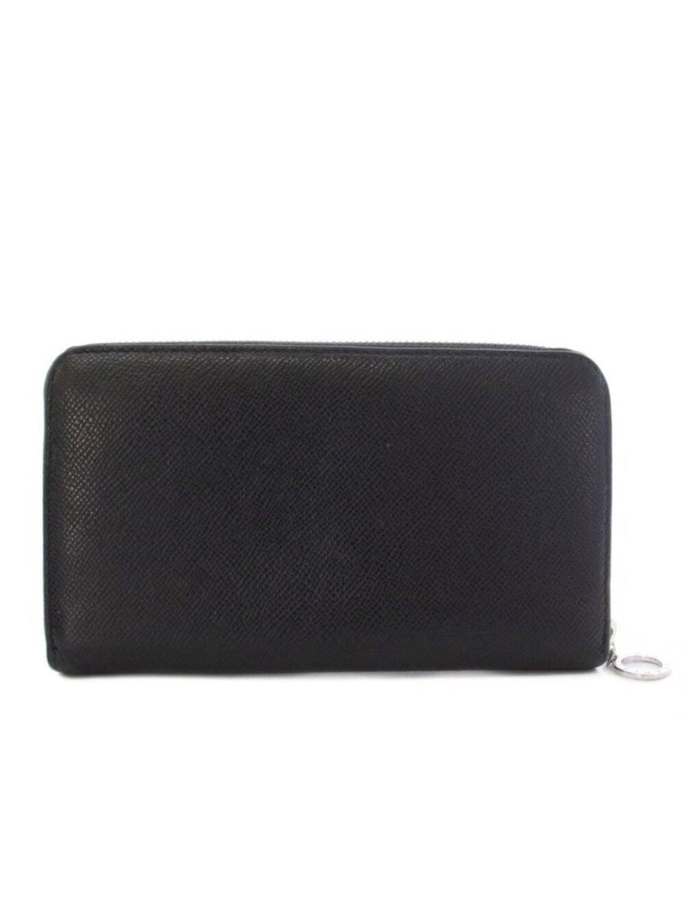 Bvlgari Wallet Zip Around Leather Black